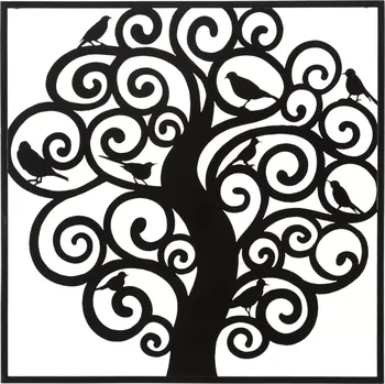 Nástěnná dekorace Three 70 cm černá