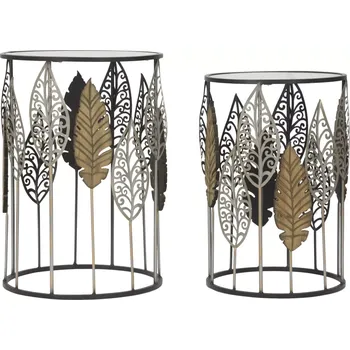 Konferenční stolek Sada 2 ks odkládacích stolků Farfalle Ferro vícebarevná