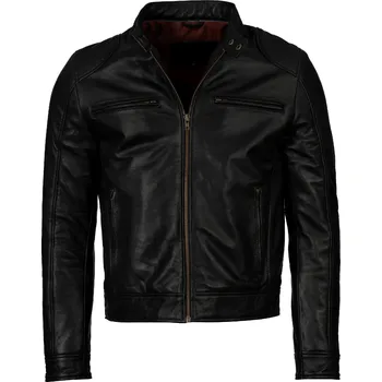 Pánská casual bunda Pánská Kožená Bunda Genevieve Essence Brixton Černá Velikost: XS