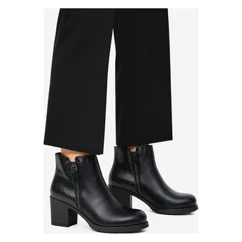 Dámské kozačky Polokozačky Clara Barson CEO-WS6317-02 Černá 37