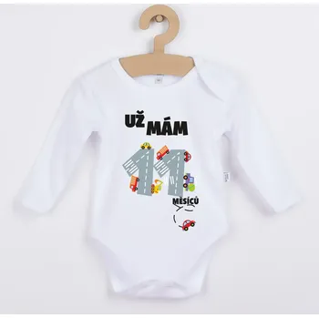 Kojenecký body Dětské body s potiskem - Už mám 11 měsíců Velikost: 74