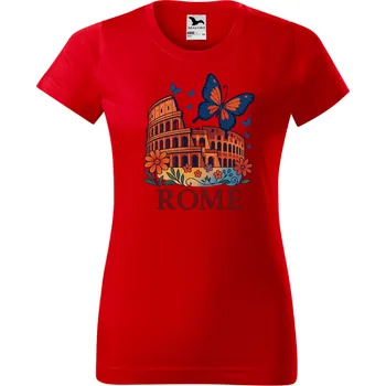 Dámské tričko Dámské tričko ŘÍM Barva: ČERVENÁ, Velikost: M