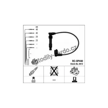Zapalovací kabel Sada kabelů pro zapalování NGK RC-OP440 - DAEWOO, OPEL