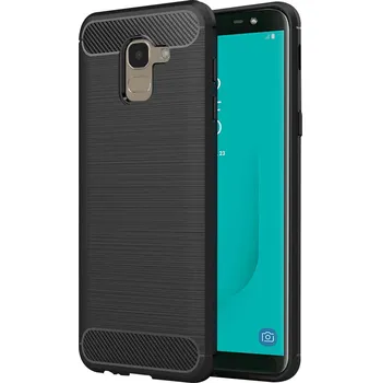Pouzdro na mobilní telefon Techsuit Karbon Silikon Samsung Galaxy J6 2018 Černý