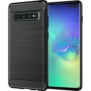 Pouzdro na mobilní telefon Techsuit Karbon Silikon Samsung Galaxy S10 Plus Černá