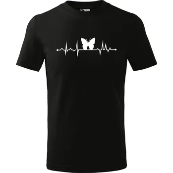 Dětské tričko Tep motýlek Barva: ČERNÁ, Velikost: 110