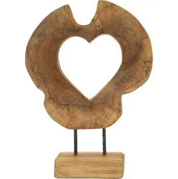 Dřevěná dekorace Hasi 38 cm hnědá