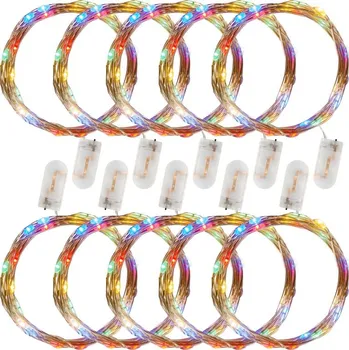 Vánoce VOLTRONIC 10 ks 25 LED světelných řetězů, barevné, baterie