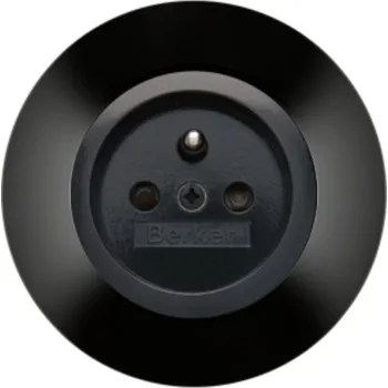 Elektrická zásuvka Zásuvka Berker 1930 Bakelit černá kompletní
