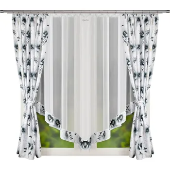 Záclona Fliying Hotová záclona Zarina bílá/žlutá, 400x160 cm