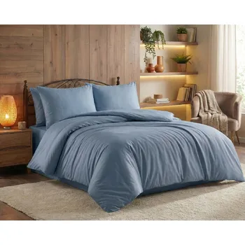 Povlečení Povlečení z bavlněného saténu modré