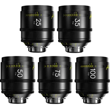 DZOFILM Arles 5 Lens Kit (25 / 35 / 50 / 75 / 100 mm) T1,4 FF/VV Prime Cine Lens pro PL (metric)