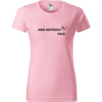 Dámské tričko Dámské tričko Jsem sestřička vole! Barva: Růžová, Velikost: 3XL