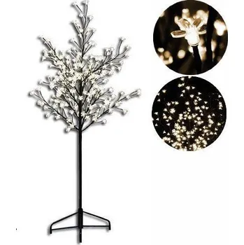 Vánoční stromek Umělý stromek se svítícími květy venkovní/vnitřní 200 LED 150 cm