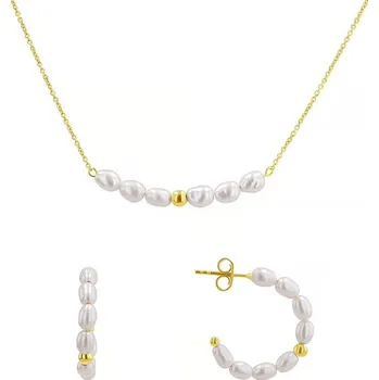 Souprava šperků Sada stříbrných šperků s perlami Conrad