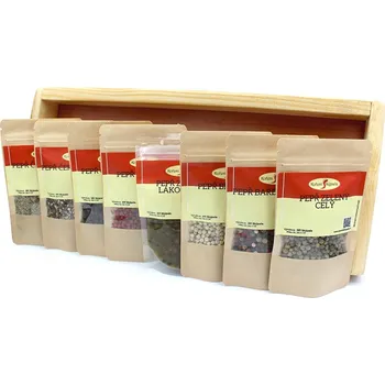 Dárkový potravinový koš Koření Skýpala Dárkové balení koření - Pepřový speciál