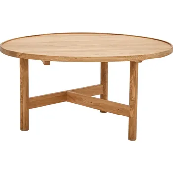 Konferenční stolek Masivní kulatý konferenční stolek Arlen 80 x 40 x 80 masiv dub