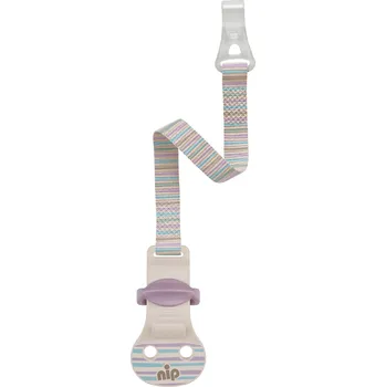 dudlíky NIP Klip na šidítko-háček, purple-girl