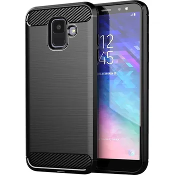 Pouzdro na mobilní telefon Techsuit Karbon Silikon Samsung Galaxy A6 2018 Černý