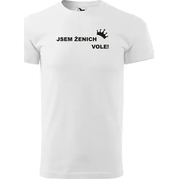 Pánské tričko Jsem ženich vole! Barva: Bílá, Velikost: 4XL