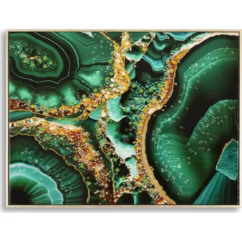 Obraz Obraz Smeraldy 82x62 cm zelený/zlatý