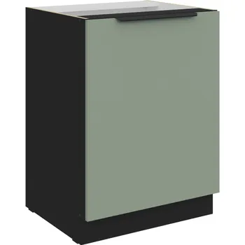 Kuchyňská skříňka 60 D 1F BB, Spodní kuchyňská skříňka Aria aquamarine​/černá