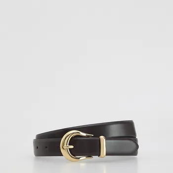 Opasek Reserved - Opasek z kombinovaných materiálů - tmavě hnědá - 286FE-89X - 286FE-89X-S