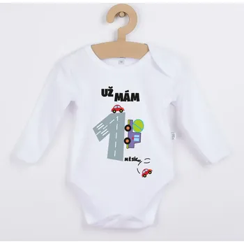 Kojenecký body Dětské body s potiskem - Už mám 1 měsíc Velikost: 80