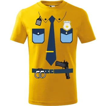 Chlapecké oblečení Dětské tričko Policista Barva: ŽLUTÁ, Velikost: 110