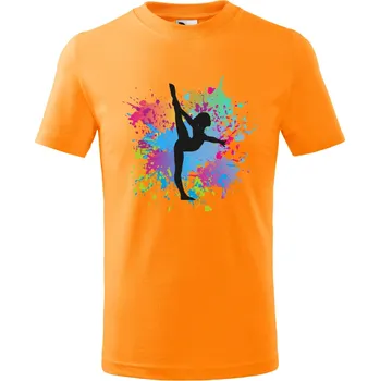 Chlapecké oblečení Dětské tričko Gymnastka Barva: ORANŽOVÁ, Velikost: 134