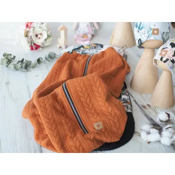 Dětská deka Deka nepadací copánková (conaq, černý fleece)