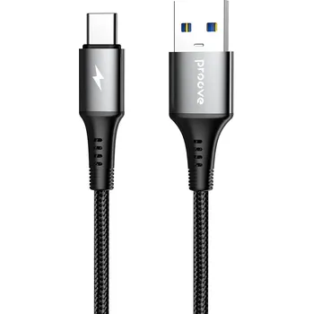 Datový kabel Proove WIREX kabel USB-A /USB-C, 3A/15W, 480Mbps, 1m, hliníková slitina, opletený