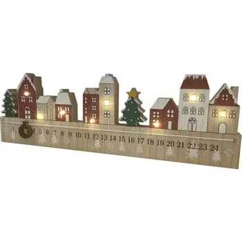 Velikonoční dekorace LED adventní kalendář 38 × 2,7 × 12 cm barevný