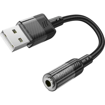 HOCO adaptér AUX USB na Jack 3,5 mm (samice) Spirit LS37 černý