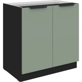 Kuchyňská skříňka 80 D 2F BB, Spodní kuchyňská skříňka Aria aquamarine/černá