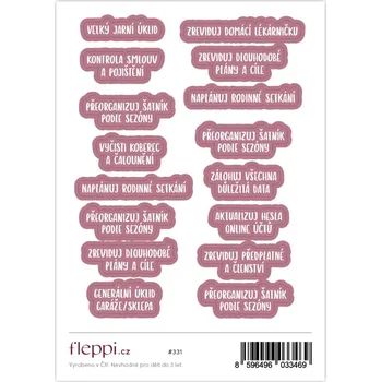 samolepka Fleppi Samolepky Roční úkoly