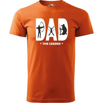Pánské tričko Pánské tričko - Dad the legend Barva: ORANŽOVÁ, Velikost: XL