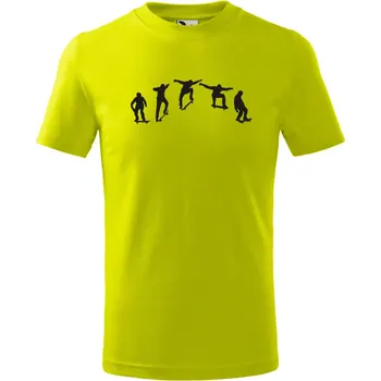 Dětské tričko s potiskem Skateboard Barva: LIMETKOVÁ, Velikost: 134