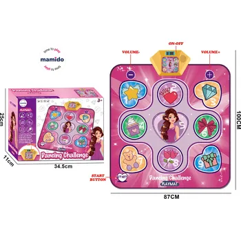 Hračka pro nejmenší Mamido Taneční podložka 87 cm x 100 cm růžová MT1236