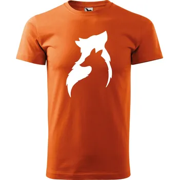 Pánské tričko Pánské tričko - Vlk Barva: ORANŽOVÁ, Velikost: M