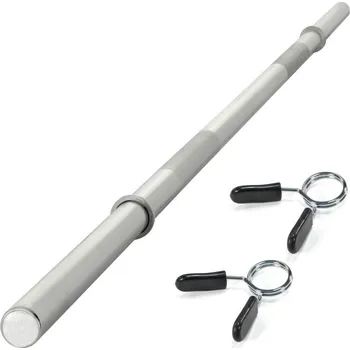 MAXXIVA® 84982 MAXXIVA Olympijská tyč s pružinovými zámky 140 cm, stříbrná