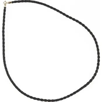 Šperk My Moldavite Náhrdelník pletená kůže - NHK25-001-13966 45 cm