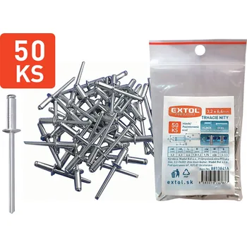 Nýt Extol Premium trhací nýty hliníkové 3,2x6,4mm, 50ks, 8813841A