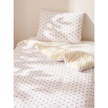 Dekorativní polštářek Sinsay - Minky sada: dečka a polštář s lehkou výplní - béžová - 147GU-02X - 147GU-02X-ONE