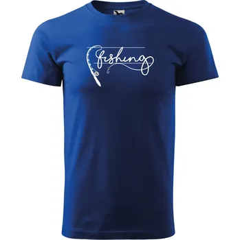 Pánské tričko Pánské tričko - Tep rybáře - Fishing Barva: Modrá, Velikost: 5XL