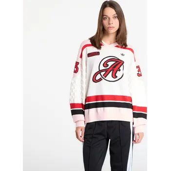 Dámská mikina Mikina adidas Os Jersey White/ Sanpin/ Better Scarlet XL