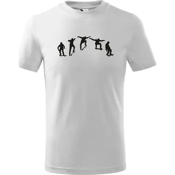 Chlapecké oblečení Dětské tričko s potiskem Skateboard Barva: Bílá, Velikost: 158