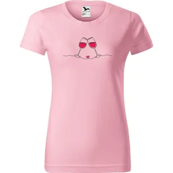 Dámské tričko Dámské tričko Víno Barva: Růžová, Velikost: 3XL