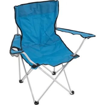 kempingová židle 70739 Garthen Skládací kempingová židle s držákem nápojů, modrá