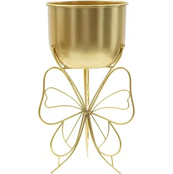 Květináč Kovový květináč Farfy 40 cm zlatý